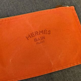 エルメス(Hermes)のエルメス　HERMES   クラッチバッグ　オレンジ(クラッチバッグ)