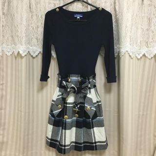 バーバリー(BURBERRY)のブルーレーベル*チェックワンピース(ミニワンピース)