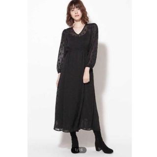 ローズバッド(ROSE BUD)のROSE BUD 星柄シフォンワンピース(ロングワンピース/マキシワンピース)