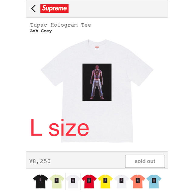 Supreme Tupac Hologram Tee 2pac - Tシャツ/カットソー(半袖/袖なし)
