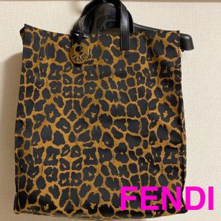 フェンディ(FENDI)の美品　週末値下げFENDI レオパード　トート　バッグ(トートバッグ)