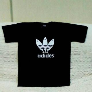 adides★おもしろTシャツ★ブラック★XＸＬ★黒★コットン１００％★(Tシャツ/カットソー(半袖/袖なし))