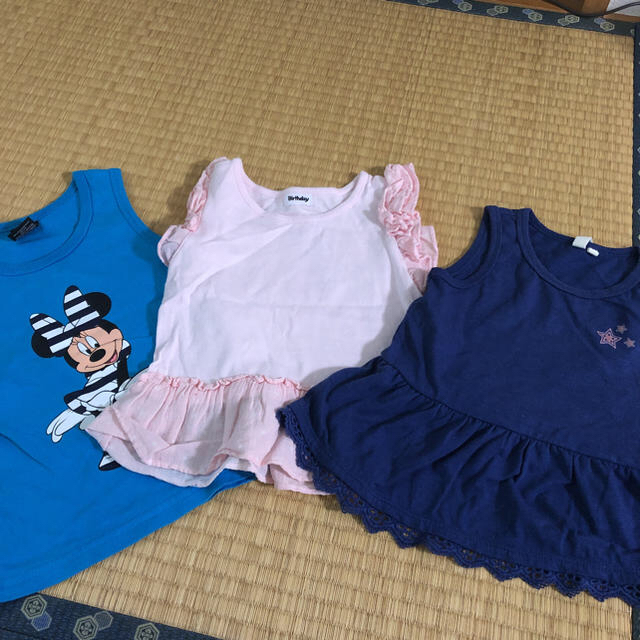 UNIQLO(ユニクロ)の【専用】女の子Tシャツ&タンクトップ　６枚セット キッズ/ベビー/マタニティのキッズ服女の子用(90cm~)(Tシャツ/カットソー)の商品写真