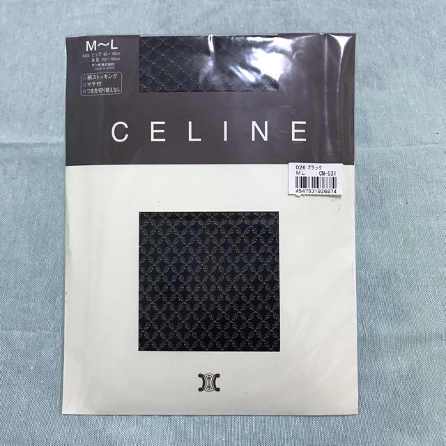 celine(セリーヌ)のＣＥＬＩＮＥ 柄ストッキング　Ｍ〜Ｌサイズ レディースのレッグウェア(タイツ/ストッキング)の商品写真