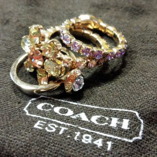 コーチ(COACH)のcoachポピーフラワー３連リング(リング(指輪))