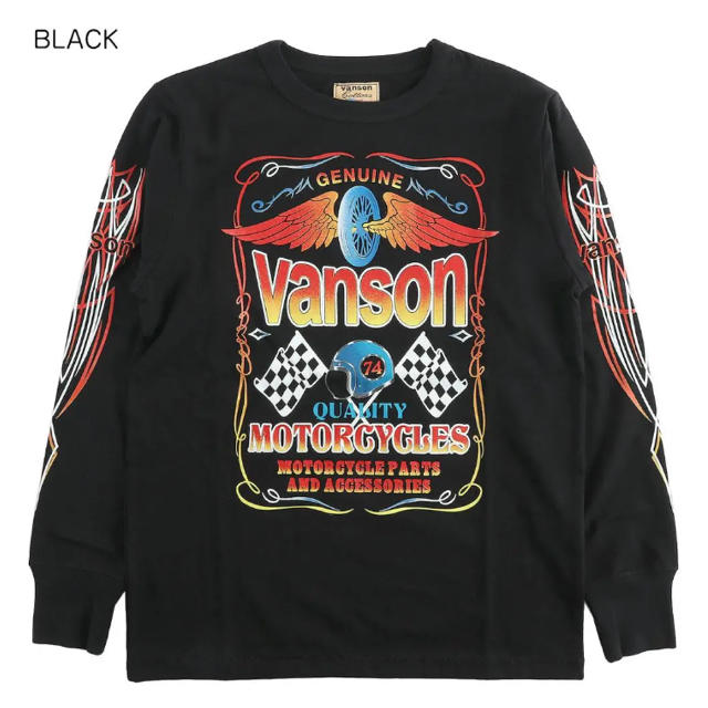 VANSON(バンソン)のvanson ピンストライプ ロンT  Lサイズ メンズのトップス(Tシャツ/カットソー(七分/長袖))の商品写真