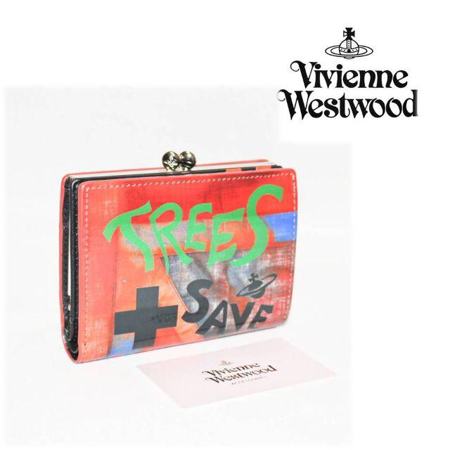 割引クーポン 《ヴィヴィアンウエストウッド》新品 - Westwood Vivienne ユニオンジャック柄 がま口 二つ折り財布 財布