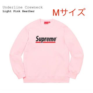 シュプリーム(Supreme)のsupreme Underline Crewneck pink ピンク(スウェット)