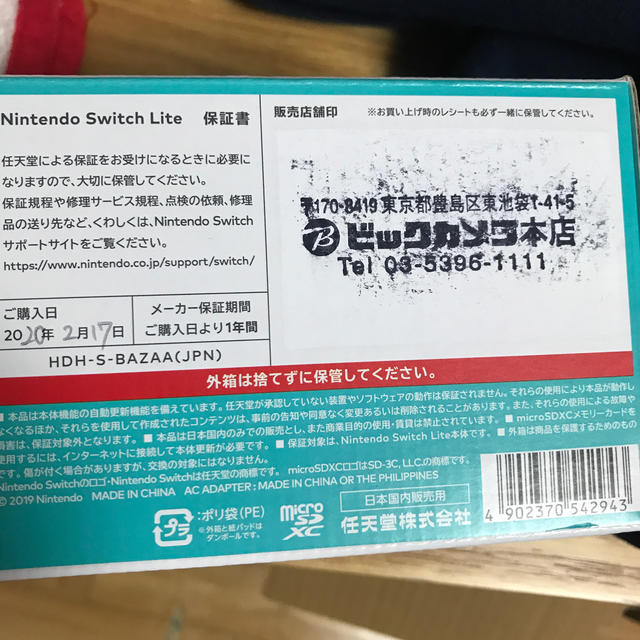 【保証あり】ニンテンドースイッチライト　ターコイズ