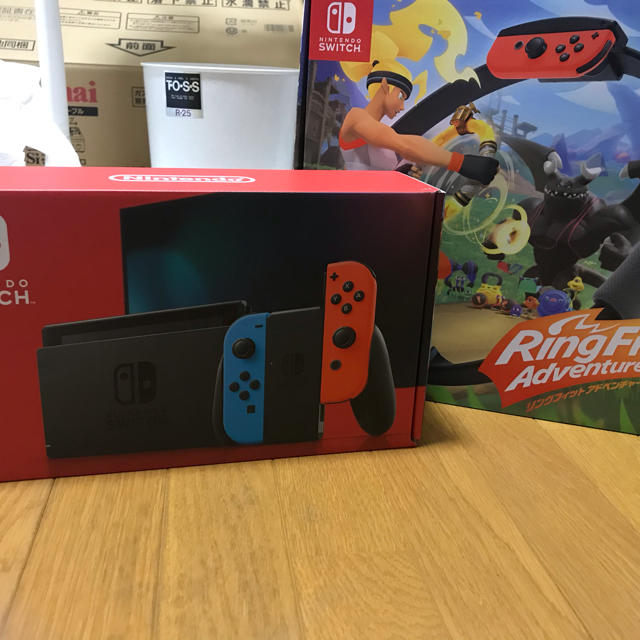 家庭用ゲーム機本体ニンテンドースイッチネオン＆リングフィットアドベンチャーセット