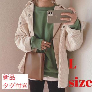 ザラ(ZARA)の【新品タグ付き】ポケット付きコーデュロイジャケット　L(Gジャン/デニムジャケット)