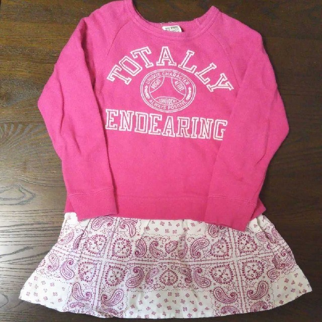 F.O.KIDS(エフオーキッズ)のあーちゃん様  トレーナー ドッキングワンピース キッズ/ベビー/マタニティのキッズ服女の子用(90cm~)(ワンピース)の商品写真