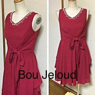 ブージュルード(Bou Jeloud)の新品★前絞りAライン♪結婚式、謝恩会に(ミディアムドレス)