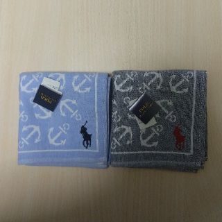 ラルフローレン(Ralph Lauren)のラルフローレン　タオルハンカチ　2枚　新品　(D)(ハンカチ)