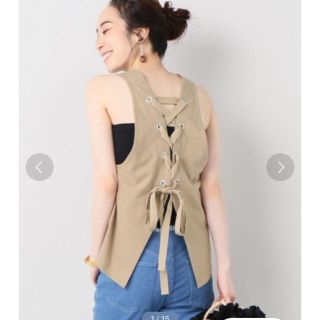 イエナ(IENA)のIENA LA BOUCLE バックレースアップノースリーブプルオーバー◆(カットソー(半袖/袖なし))