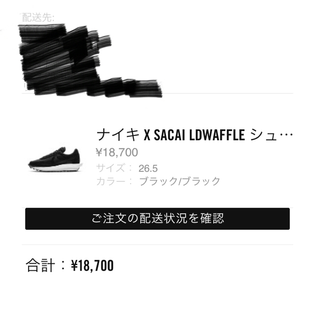 Nike×sacai LDWaffle Black