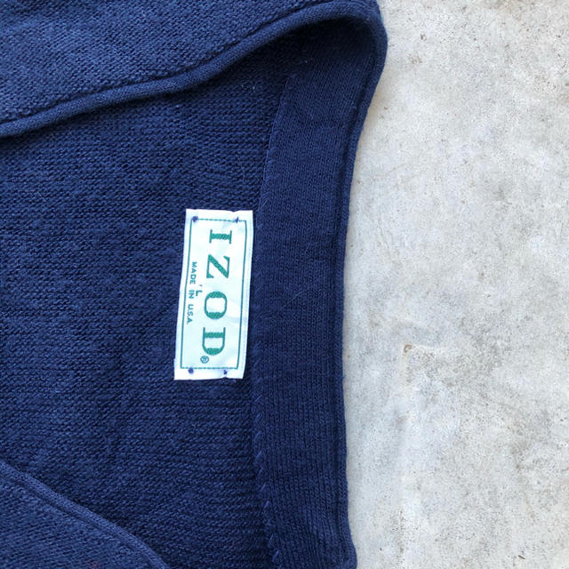 LACOSTE(ラコステ)の90s IZOD acrylic cardigan USA製 古着 ビンテージ メンズのトップス(カーディガン)の商品写真