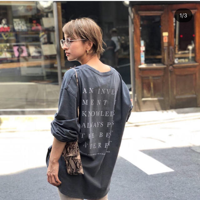 todayful バックプリント ロング tee