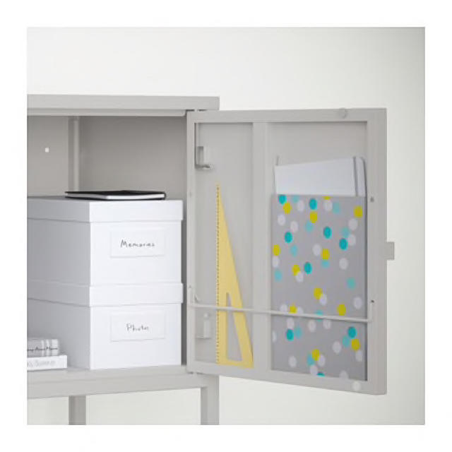 IKEA(イケア)のLIXHULT リックスフルト キャビネット, メタル, グレー インテリア/住まい/日用品の収納家具(棚/ラック/タンス)の商品写真