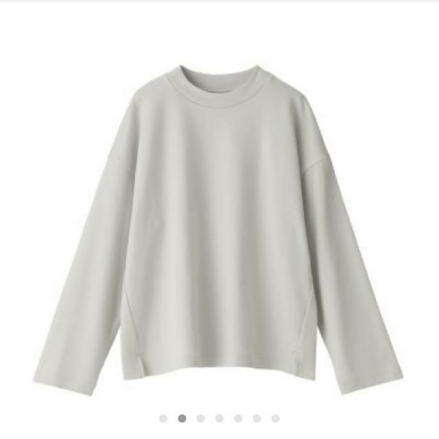 MUJI (無印良品)(ムジルシリョウヒン)の【美品】無印良品　ハイネックカットソー　オーガニックコットン　ベージュL レディースのトップス(カットソー(長袖/七分))の商品写真