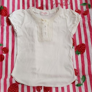 シャーリーテンプル(Shirley Temple)のシャーリーテンプル　フリル付き半袖カットソー　130(Tシャツ/カットソー)