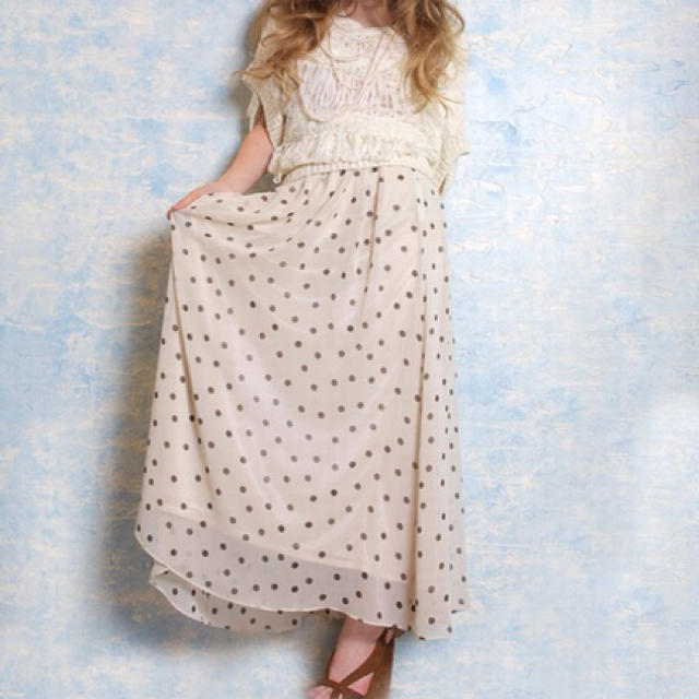 dazzlin(ダズリン)のドットマキシSK レディースのスカート(ロングスカート)の商品写真