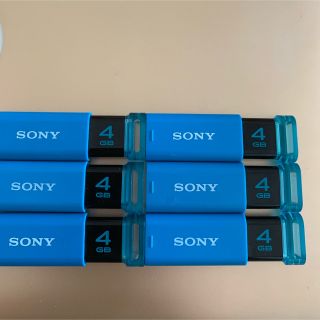 ソニー(SONY)の専用SONY USBメモリ4G中古　黒と青６つ(PC周辺機器)