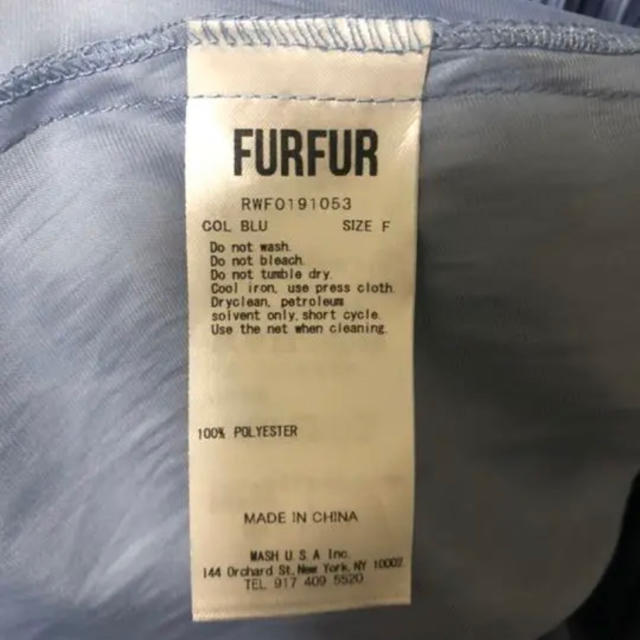 fur fur(ファーファー)のFUR FUR シャーリングティアードワンピース　ブルー レディースのワンピース(ロングワンピース/マキシワンピース)の商品写真