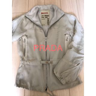 プラダ(PRADA)のPRADA プラダ アイボリーブルゾン 38(Mサイズ)(ブルゾン)