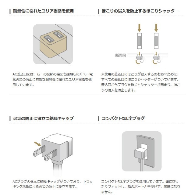 ELECOM(エレコム)のあおさん様専用　roo't(ルオット)　電源タップ　延長コード　ELECOM スマホ/家電/カメラの生活家電(変圧器/アダプター)の商品写真