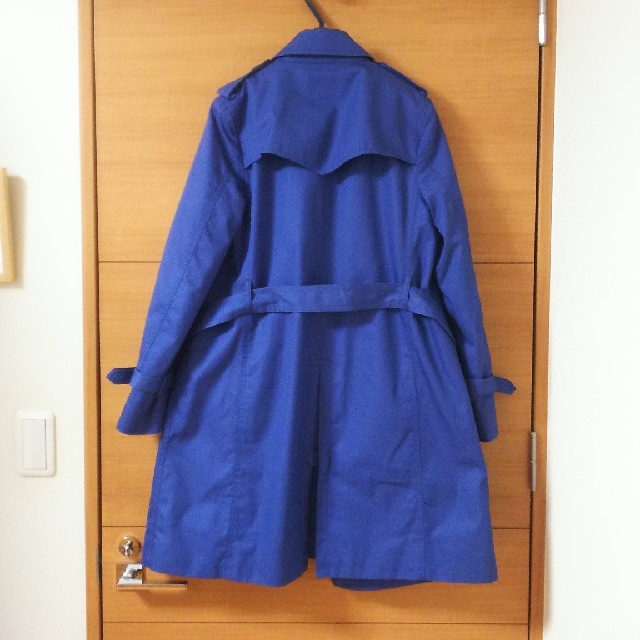 MUJI (無印良品)(ムジルシリョウヒン)のMUJI青色トレンチコート総裏付きM レディースのジャケット/アウター(トレンチコート)の商品写真