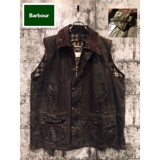 90s Barbour バブアー BEDALEビデイル C44 オイルドベスト