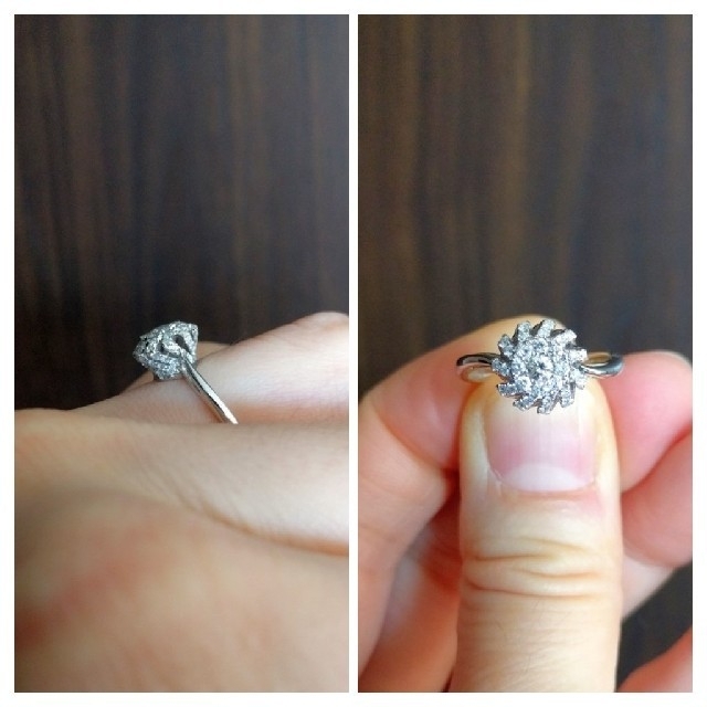 K18WG / ダイヤモンドリング レディースのアクセサリー(リング(指輪))の商品写真