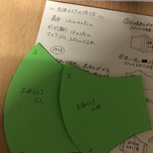 型紙 立体ますく 説明書付きの通販