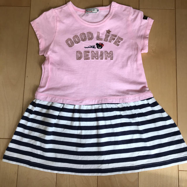 DOUBLE.B(ダブルビー)のミキハウス　ダブルB  ワンピース　90 キッズ/ベビー/マタニティのキッズ服女の子用(90cm~)(ワンピース)の商品写真