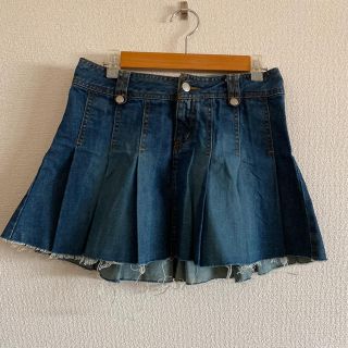 ZARA - デニムスカート zara trf デニムプリーツスカートの通販 by