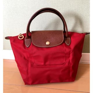 ロンシャン(LONGCHAMP)の【期間限定！大幅お値引き！】Longchamp ハンドバッグ 赤 折り畳み(ハンドバッグ)