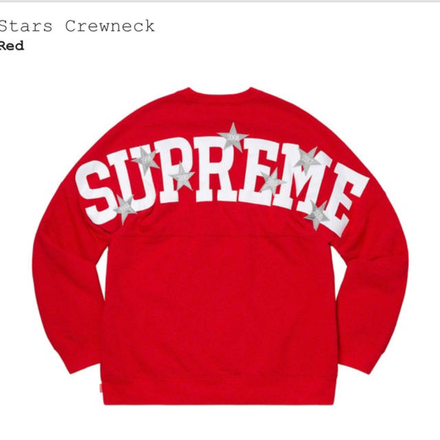 Supreme(シュプリーム)のSupreme Stars Crewneck RED small メンズのトップス(スウェット)の商品写真