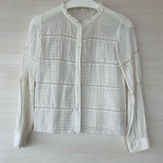 ザラ(ZARA)の【美品】Zara Girls 白 ブラウス シャツ 152cm(ブラウス)