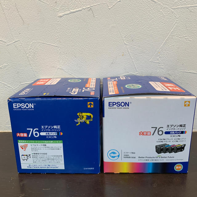 EPSON(エプソン)のEPSON純正インクカートリッジ76  2個セット インテリア/住まい/日用品のオフィス用品(オフィス用品一般)の商品写真