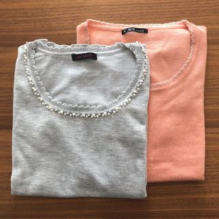 シーディーエスベーシック(C.D.S BASIC)の半袖ニット ニット 半袖 2枚セット(Tシャツ(半袖/袖なし))