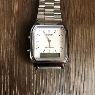 オリエント(ORIENT)のCASIO 5154 チープカシオ 腕時計 シルバー アナログ デジタル(腕時計)