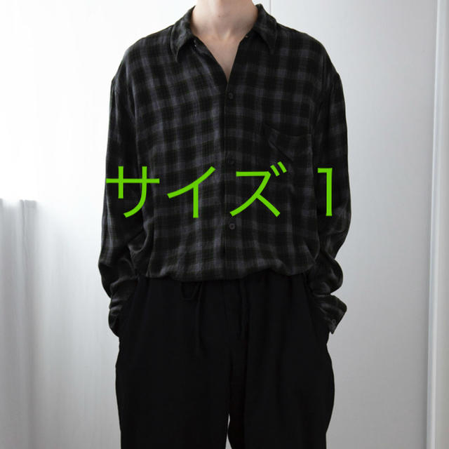 メンズCOMOLI コモリ 20SS レーヨン オープンカラーシャツ サイズ 1