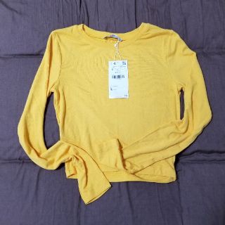 ザラ(ZARA)のZARAイエロートップス(カットソー(長袖/七分))