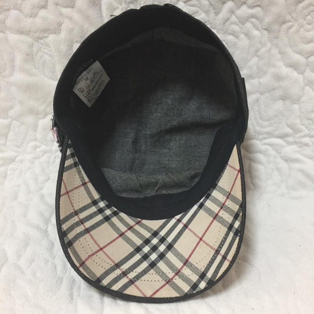 BURBERRY(バーバリー)のバーバリーキッズ帽子(50)♪缶バッジ3個付ノバチェック キッズ/ベビー/マタニティのこども用ファッション小物(帽子)の商品写真