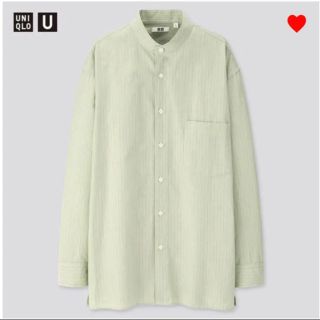 ユニクロ(UNIQLO)のUNIQLO U 2020ss ストライプスタンドカラーシャツ(シャツ)