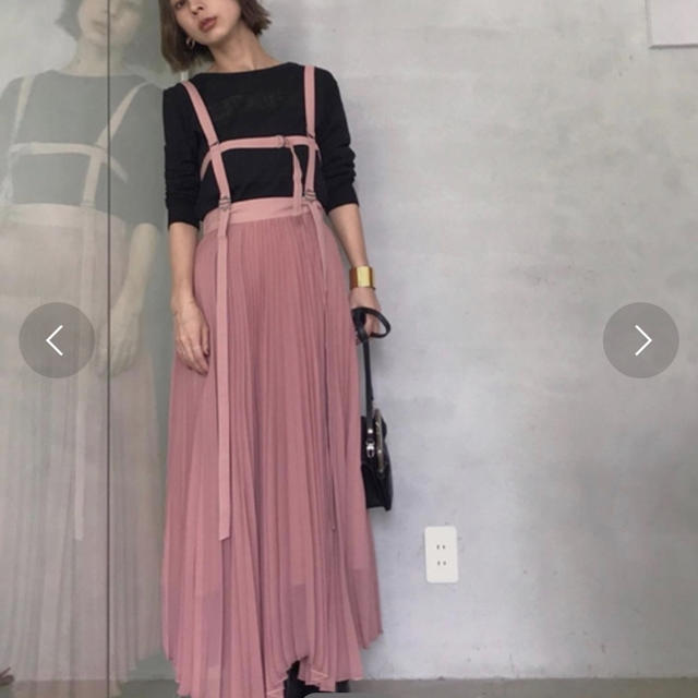 Ameri VINTAGE(アメリヴィンテージ)のHARNESS SUSPENDER SKIRT Ameri レディースのスカート(ロングスカート)の商品写真