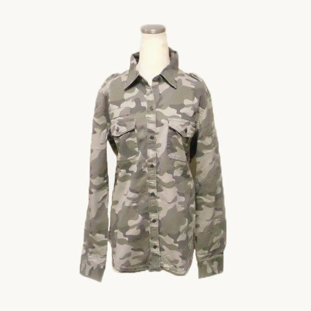 ★新品★ホリスター★カモフラ柄ミリタリーシャツ (Camo/S)