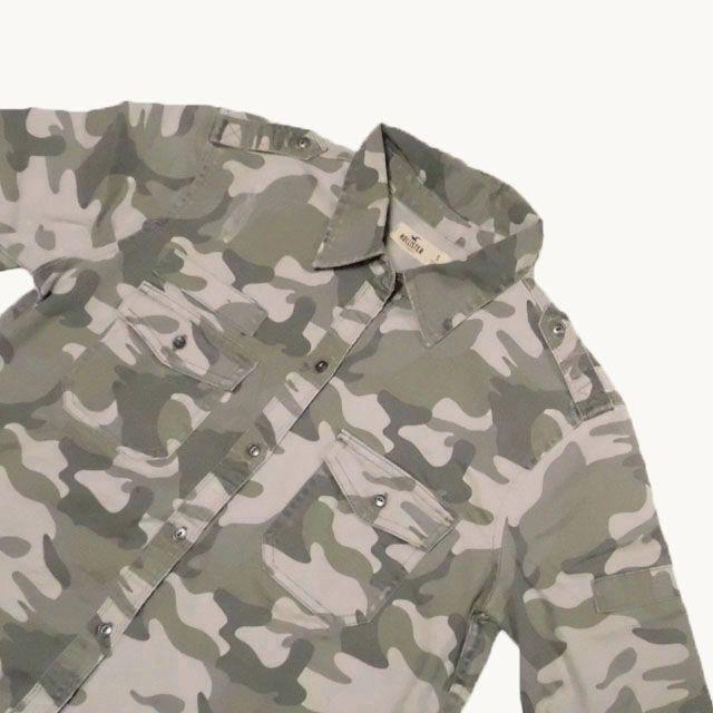 ★新品★ホリスター★カモフラ柄ミリタリーシャツ (Camo/S) 1