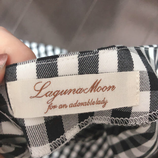 LagunaMoon(ラグナムーン)のラグーナムーン　ギンガムチェック　スカート　スリット レディースのスカート(ひざ丈スカート)の商品写真